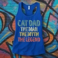 Cat Dad The The Myth The Legend Great Gift FatherS Day Gift Women's Tank Top thumb 3