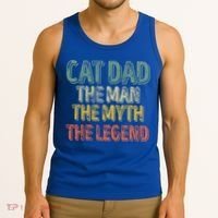 Cat Dad The The Myth The Legend Great Gift FatherS Day Gift Tank Top thumb 3