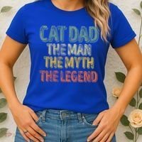Cat Dad The The Myth The Legend Great Gift FatherS Day Gift Women's T-Shirt thumb 2