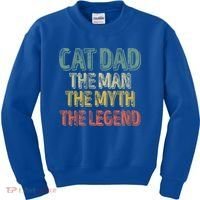 Cat Dad The The Myth The Legend Great Gift FatherS Day Gift Kids Sweatshirt thumb 0