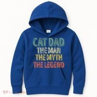 Cat Dad The The Myth The Legend Great Gift FatherS Day Gift Kids Hoodie thumb 0