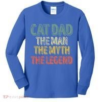 Cat Dad The The Myth The Legend Great Gift FatherS Day Gift Kids Long Sleeve Shirt thumb 0