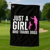 Cute Dog Trainer For Training Dog Lover Owner Golf Towel thumb 1