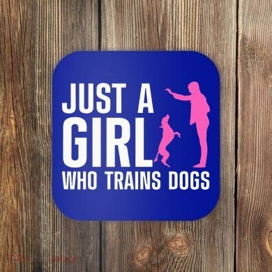 Cute Dog Trainer For Training Dog Lover Owner Coaster