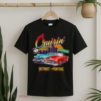 Cruisin Detroit To Pontiac Clasic Cars T-Shirt thumb 2