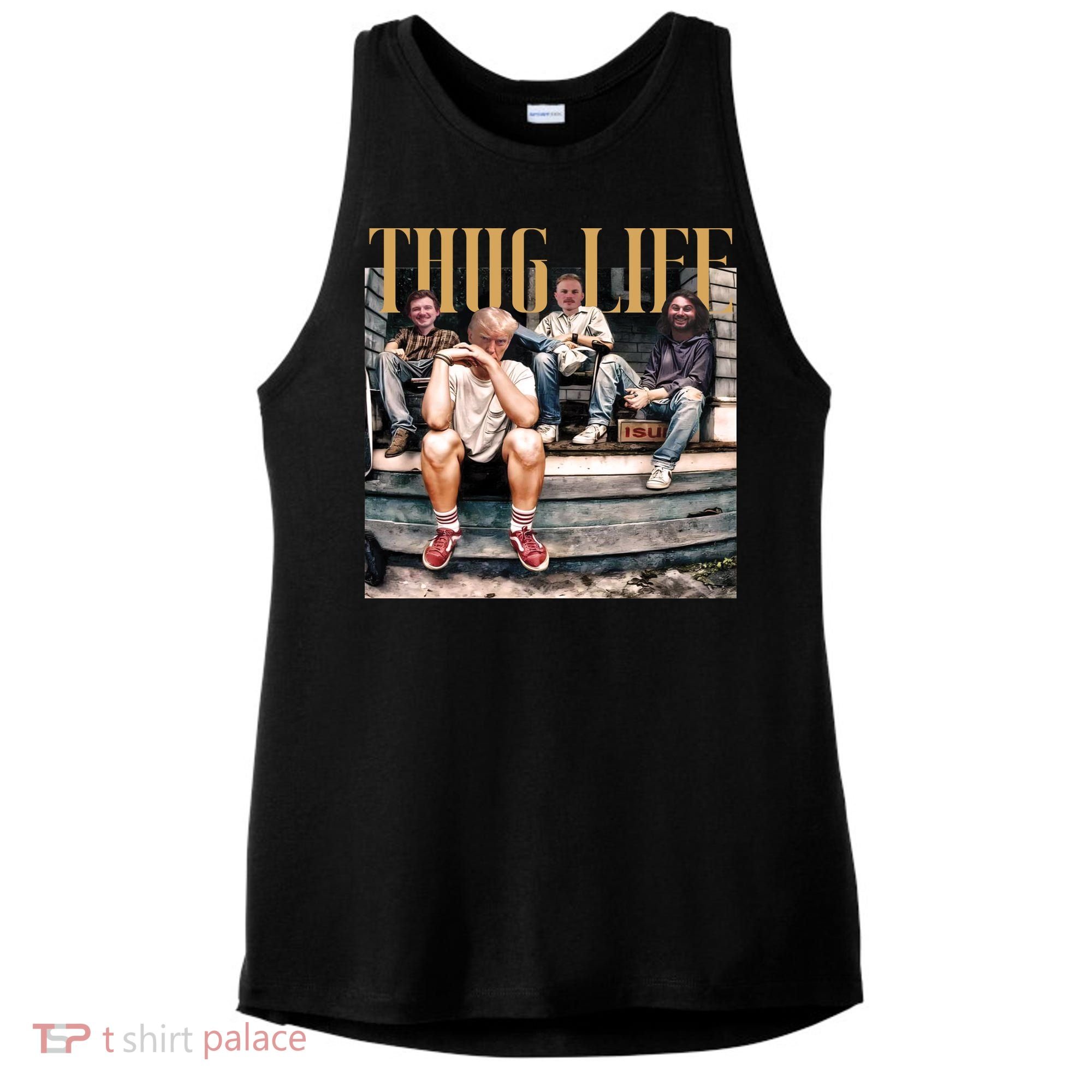 Cool Donald Trump Thug Life Ladies PosiCharge Tri-Blend Wicking Tank