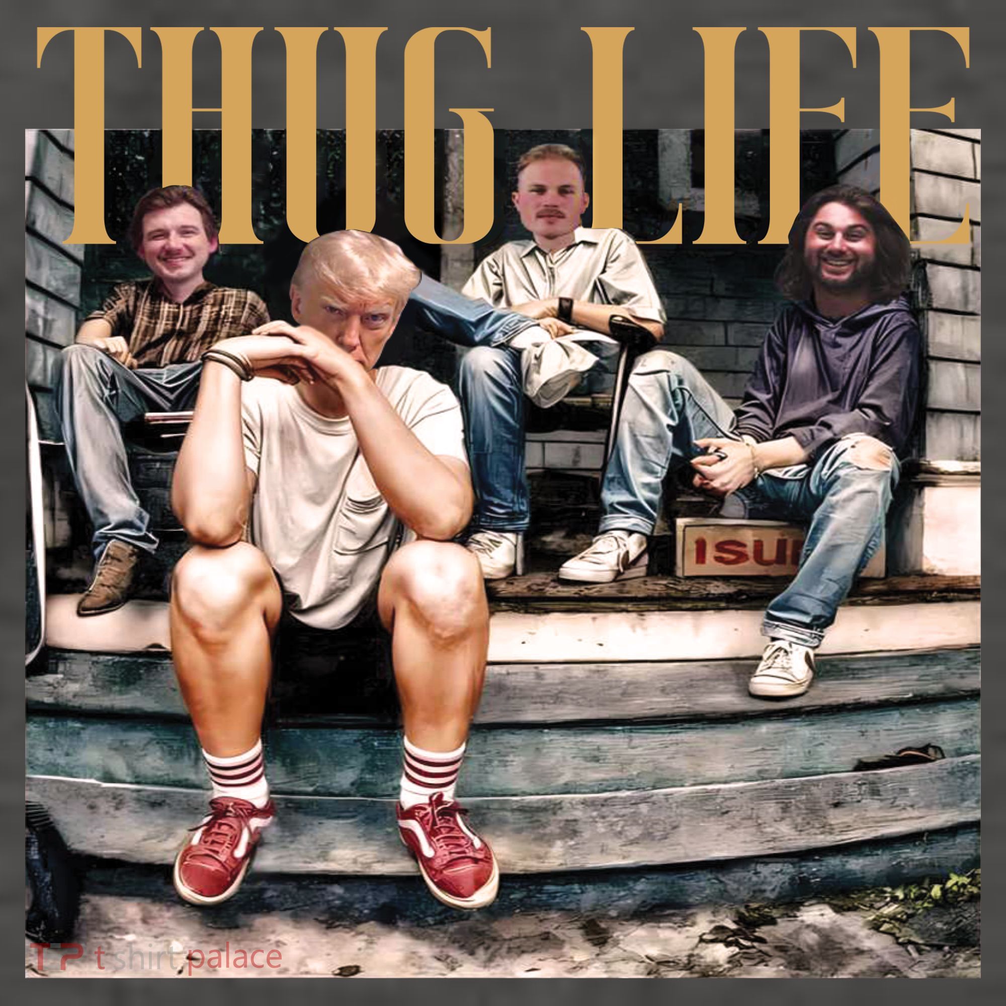 Cool Donald Trump Thug Life Vector Backpack
