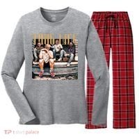Cool Donald Trump Thug Life Women's Long Sleeve Flannel Pajama Set  thumb 0