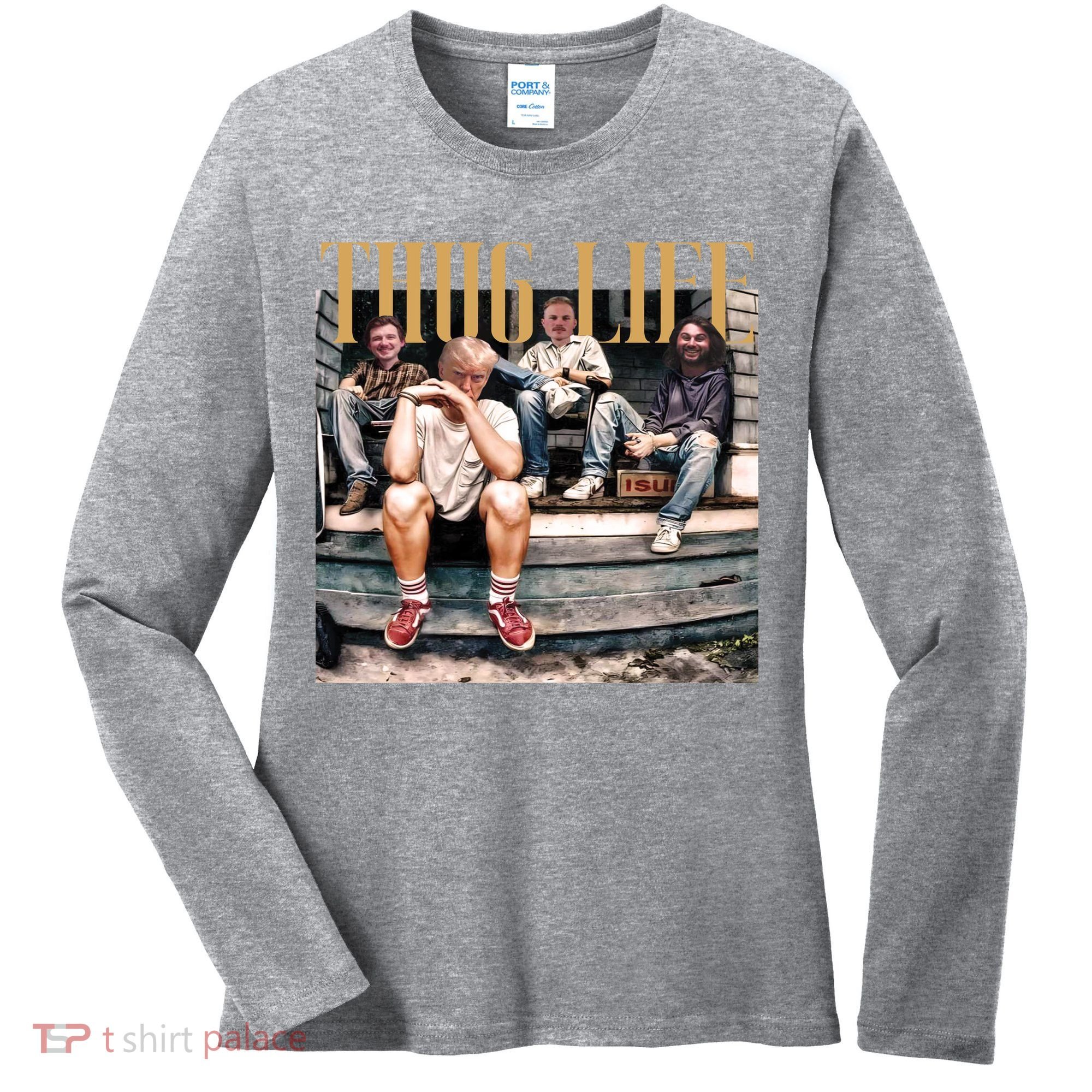 Cool Donald Trump Thug Life Women's Long Sleeve Shirt