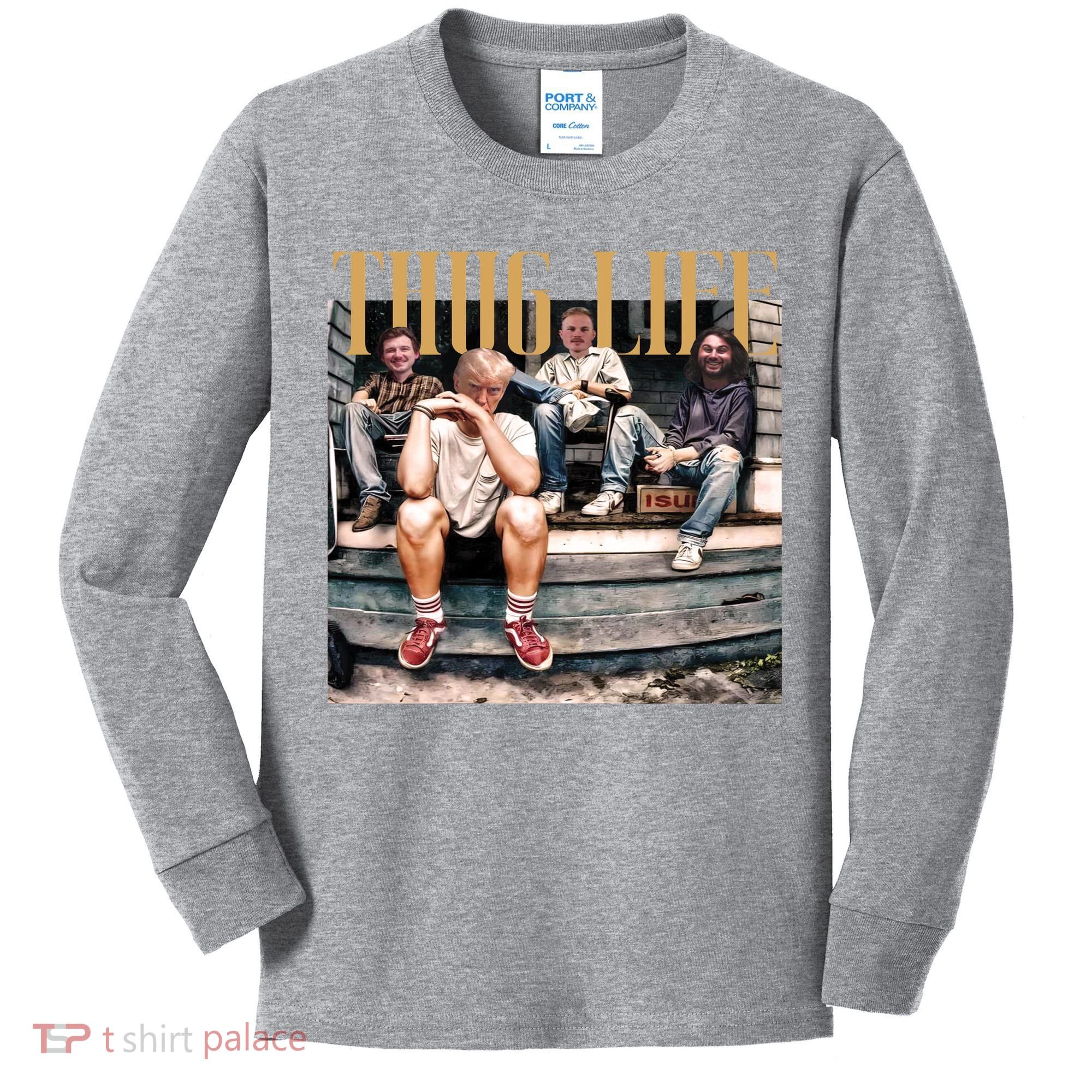 Cool Donald Trump Thug Life Kids Long Sleeve Shirt
