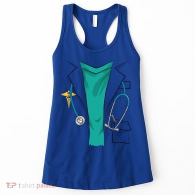 Cool Doctor Uniform Halloween Costume Funny Lazy Diy Gift Women's Tank Top