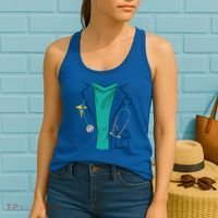 Cool Doctor Uniform Halloween Costume Funny Lazy Diy Gift Women's Tank Top thumb 2