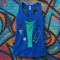 Cool Doctor Uniform Halloween Costume Funny Lazy Diy Gift Women's Tank Top thumb 3