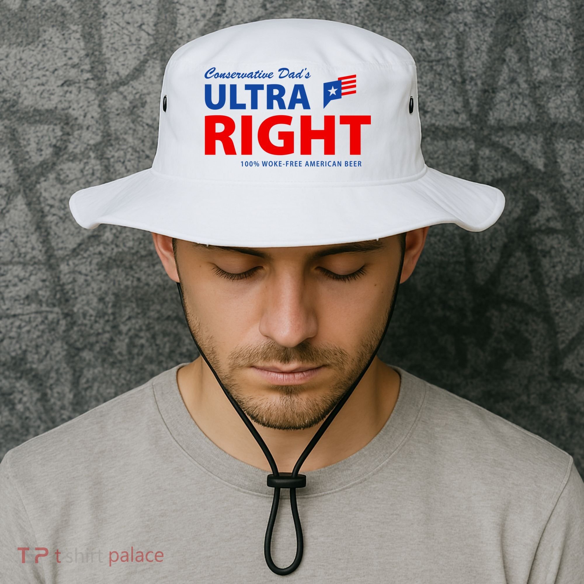 Conservative Dads Ultra Right 100% Work Free American Beer Bucket Hat