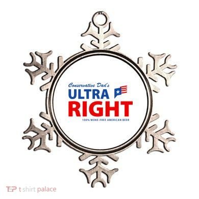 Conservative Dads Ultra Right 100% Work Free American Beer Ornament