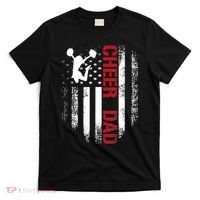 Cheer Dad Vintage American Flag T-Shirt thumb 0