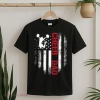 Cheer Dad Vintage American Flag T-Shirt thumb 2