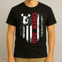 Cheer Dad Vintage American Flag T-Shirt thumb 3