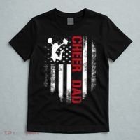 Cheer Dad Vintage American Flag T-Shirt thumb 5