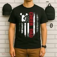 Cheer Dad Vintage American Flag T-Shirt thumb 6