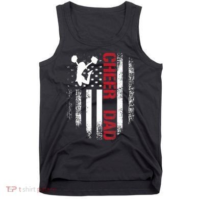 Cheer Dad Vintage American Flag Tank Top