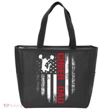 Cheer Dad Vintage American Flag Tote Bag