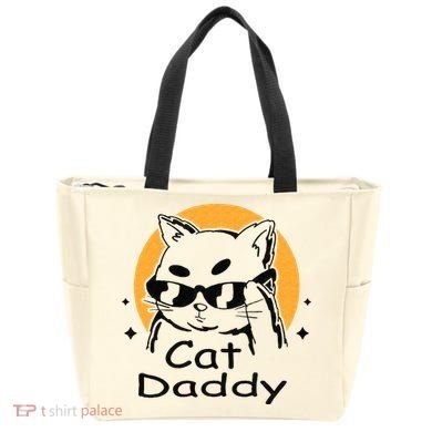 Cat Daddy Vintage Eighties Style Cat Retro Distressed Tote Bag