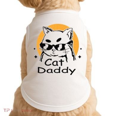 Cat Daddy Vintage Eighties Style Cat Retro Distressed Doggie Tank
