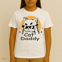Cat Daddy Vintage Eighties Style Cat Retro Distressed T-Shirt thumb 4