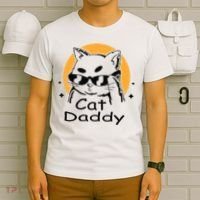 Cat Daddy Vintage Eighties Style Cat Retro Distressed T-Shirt thumb 6
