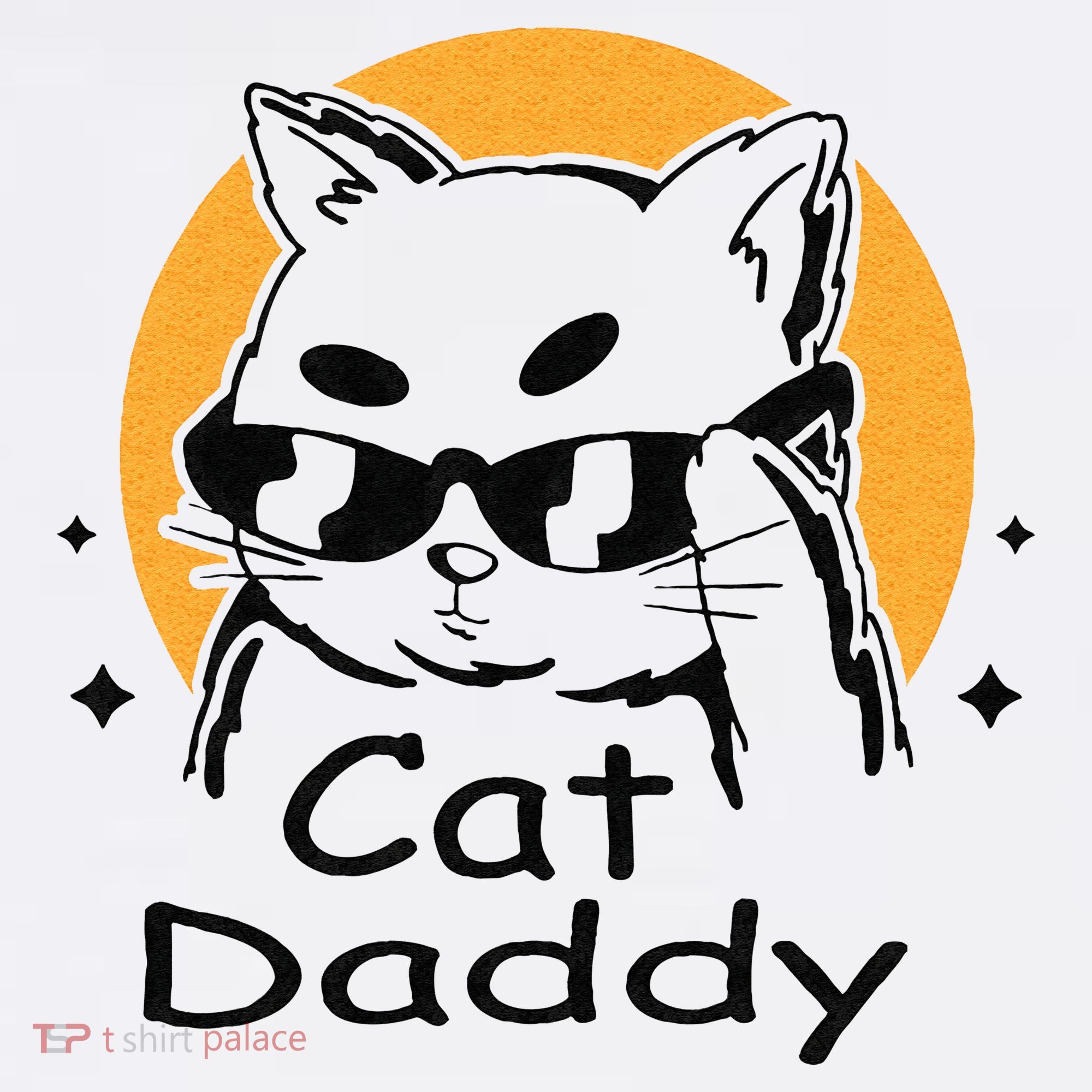 Cat Daddy Vintage Eighties Style Cat Retro Distressed T-Shirt