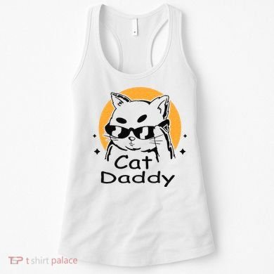 Cat Daddy Vintage Eighties Style Cat Retro Distressed Women's Tank Top