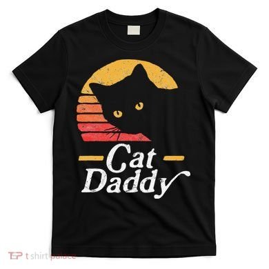 Cat Daddy Vintage Eighties Style Cat Retro Distressed T-Shirt