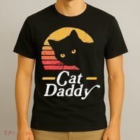 Cat Daddy Vintage Eighties Style Cat Retro Distressed T-Shirt thumb 3