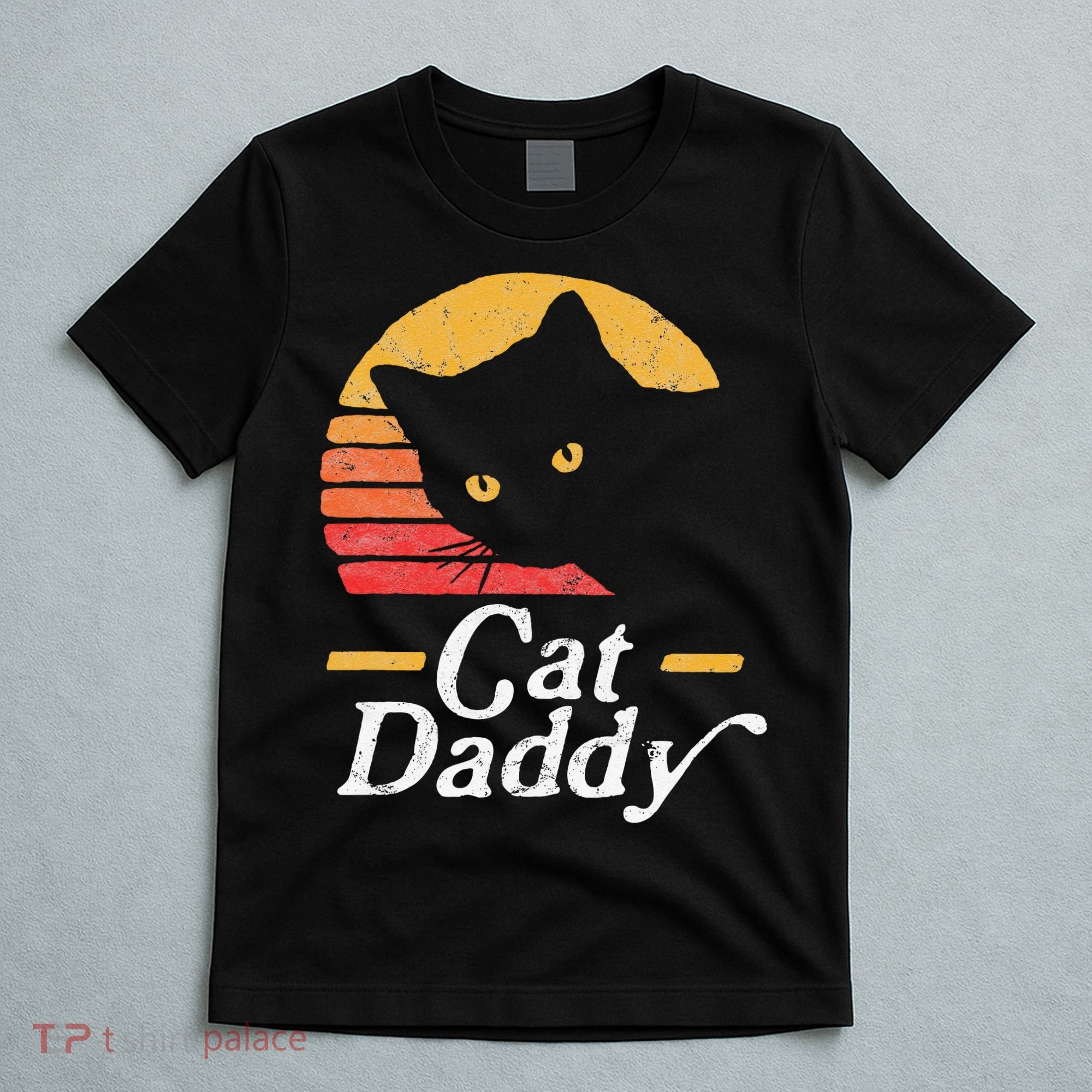 Cat Daddy Vintage Eighties Style Cat Retro Distressed T-Shirt