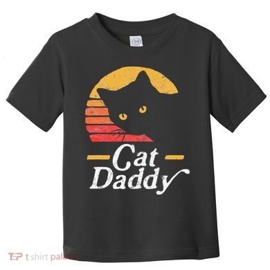 Cat Daddy Vintage Eighties Style Cat Retro Distressed Toddler T-Shirt