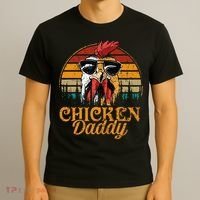 Chicken Daddy Vintage Poultry Farmer Funny Fathers Day T-Shirt thumb 3