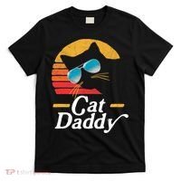 Cat Daddy Vintage 80s Style Cat Retro Sunglasses Distressed TShirt T-Shirt thumb 0