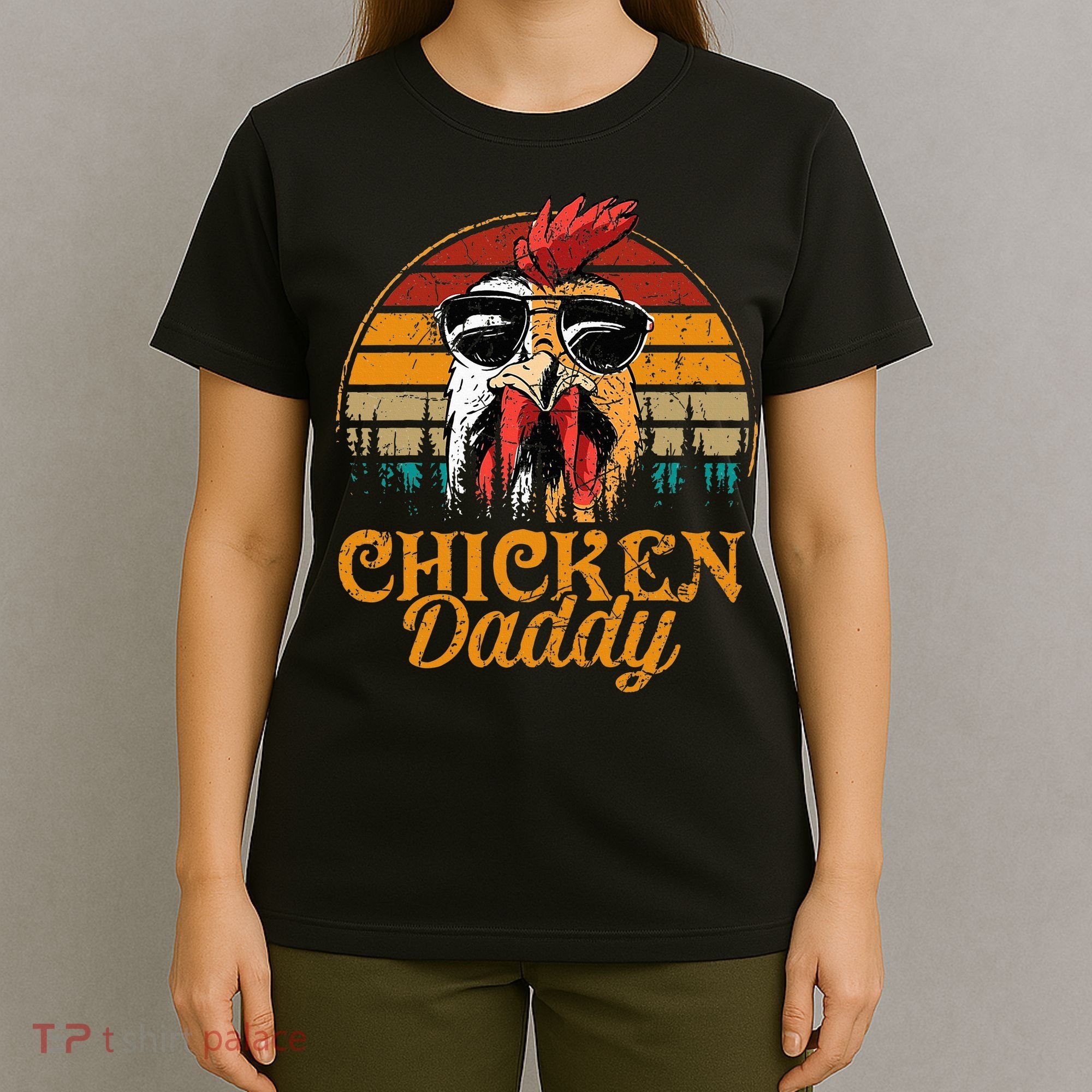 Chicken Daddy Vintage Poultry Farmer Fathers Day T-Shirt