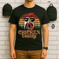 Chicken Daddy Vintage Poultry Farmer Fathers Day T-Shirt thumb 6