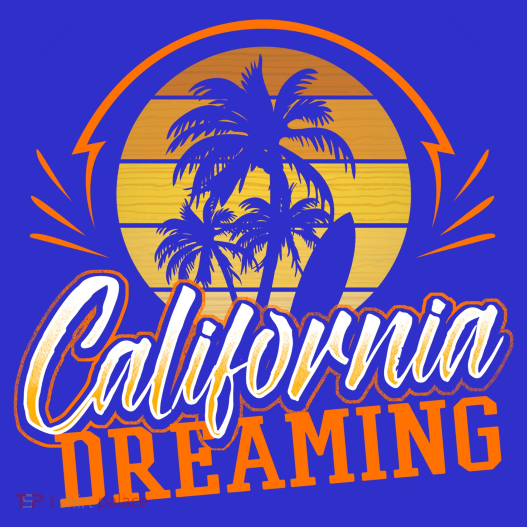 California Dreaming Vintage Retro 70's Skyline Surf Gift Funny Gift T-Shirt