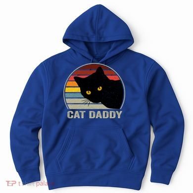 Cat Daddy Vintage Cat 80s Retro Style For Cat Dad Hoodie