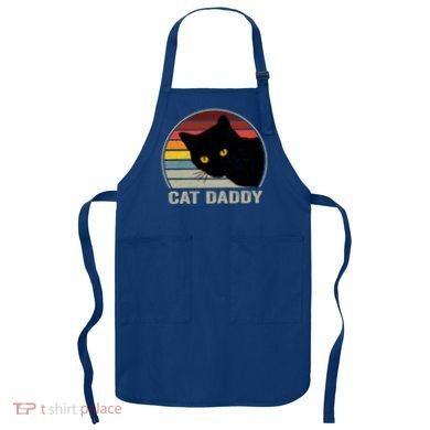 Cat Daddy Vintage Cat 80s Retro Style For Cat Dad Apron