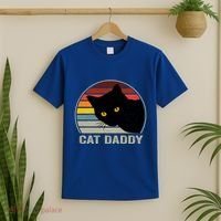 Cat Daddy Vintage Cat 80s Retro Style For Cat Dad T-Shirt thumb 2