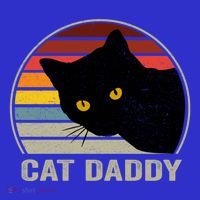 Cat Daddy Vintage Cat 80s Retro Style For Cat Dad T-Shirt thumb 7