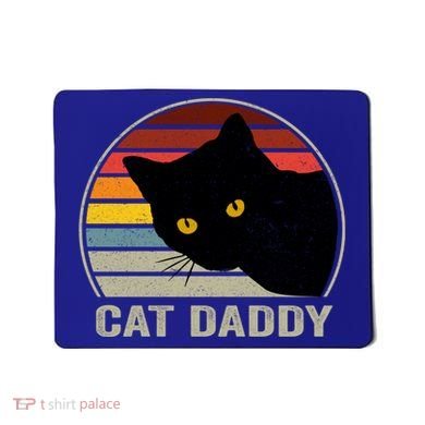 Cat Daddy Vintage Cat 80s Retro Style For Cat Dad Mousepad