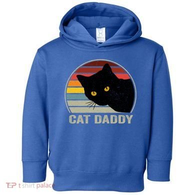 Cat Daddy Vintage Cat 80s Retro Style For Cat Dad Toddler Hoodie