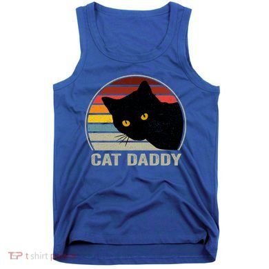 Cat Daddy Vintage Cat 80s Retro Style For Cat Dad Tank Top