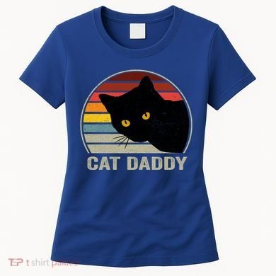 Cat Daddy Vintage Cat 80s Retro Style For Cat Dad Women's T-Shirt