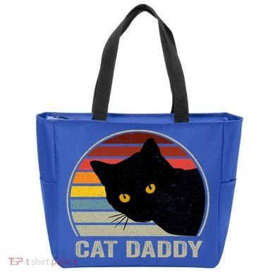 Cat Daddy Vintage Cat 80s Retro Style For Cat Dad Tote Bag